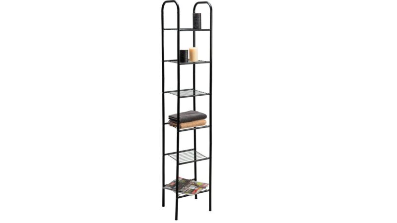 6 TIER BATHROOM SHELF BLACK