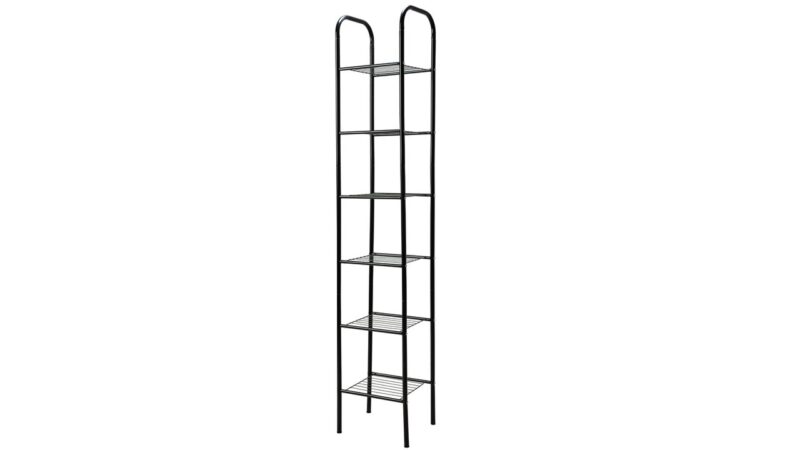 6 TIER BATHROOM SHELF BLACK1