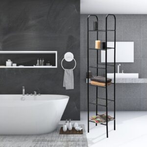 6 TIER BATHROOM SHELF BLACK2