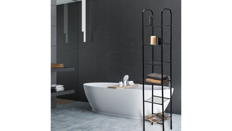 6 TIER BATHROOM SHELF BLACK3