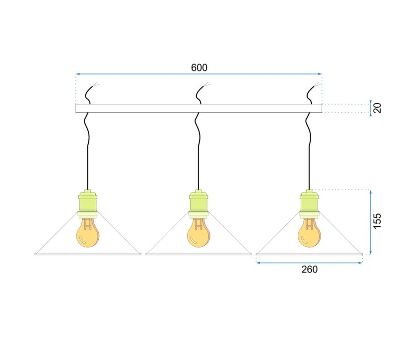 LAMP PORTO BLACK 3CP3