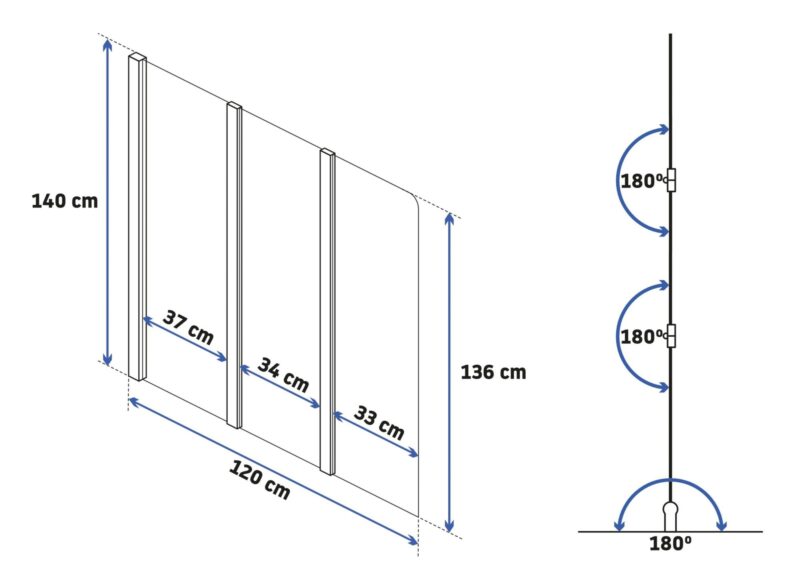 BATHTUB SCREEN REA AGAT 3 1205