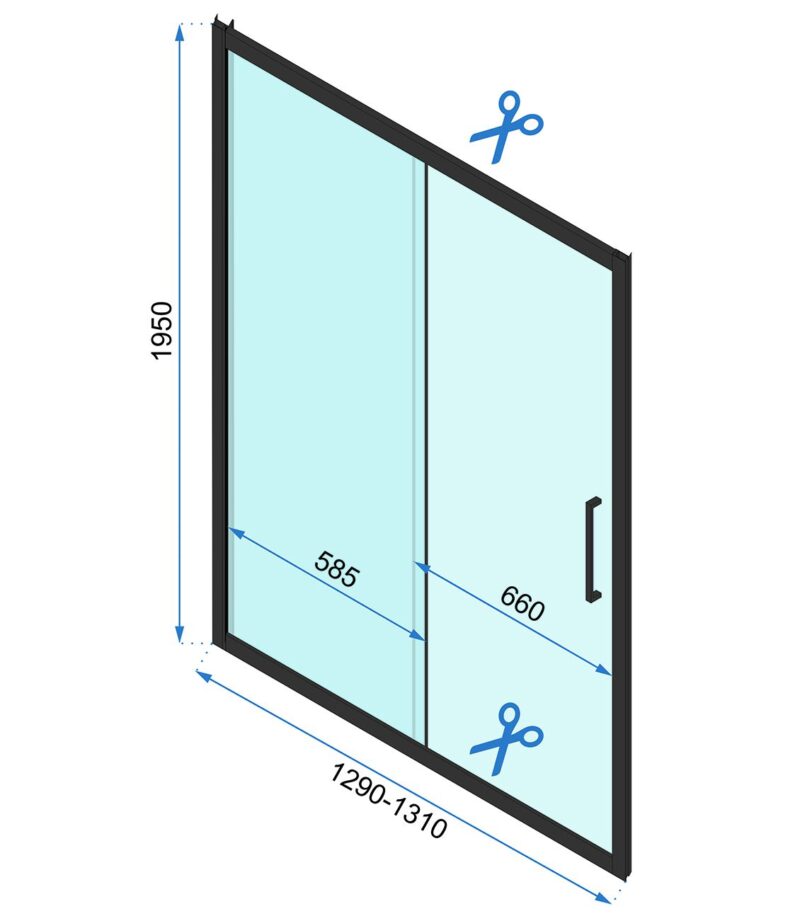 SHOWER DOORS RAPID SLIDE 1305