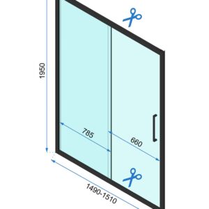 SHOWER DOORS RAPID SLIDE 1505