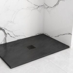 SHOWER TRAY BLACK ROCK 80X1002