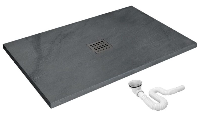 SHOWER TRAY GREY ROCK 80X1001