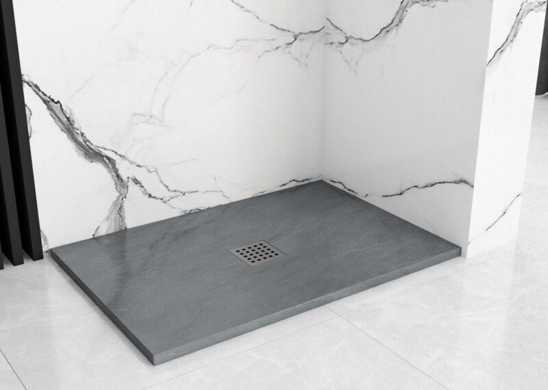 SHOWER TRAY GREY ROCK 80X1003