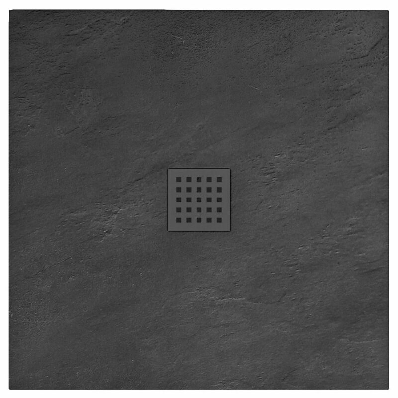 SHOWER TRAY REA BLACK ROCK 90X90 1