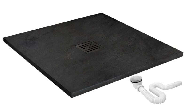 SHOWER TRAY REA BLACK ROCK 90X901