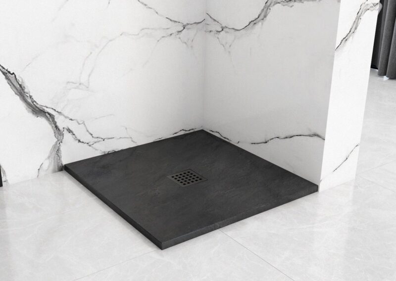 SHOWER TRAY REA BLACK ROCK 90X902