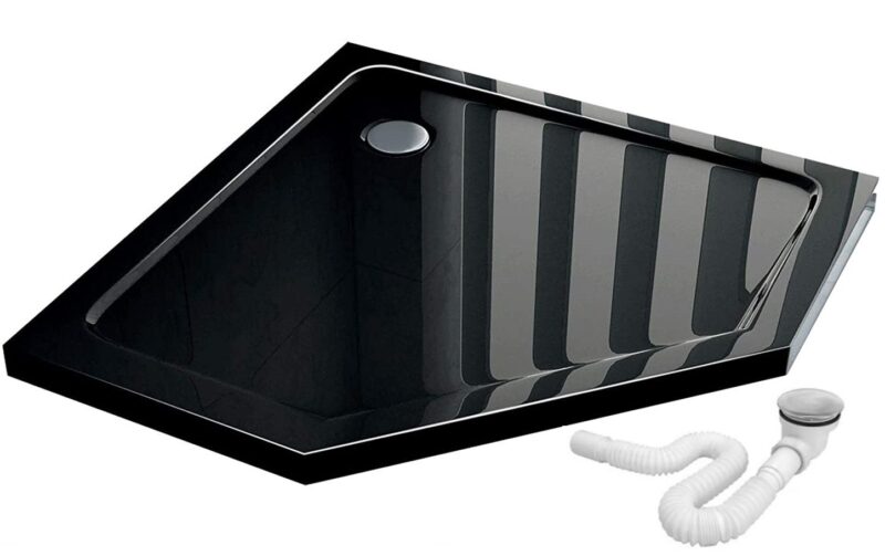 SHOWER TRAY REA DIAMOND BLACK 90X90