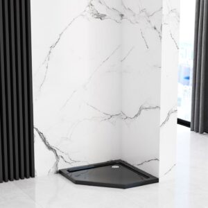 SHOWER TRAY REA DIAMOND BLACK 90X905 scaled