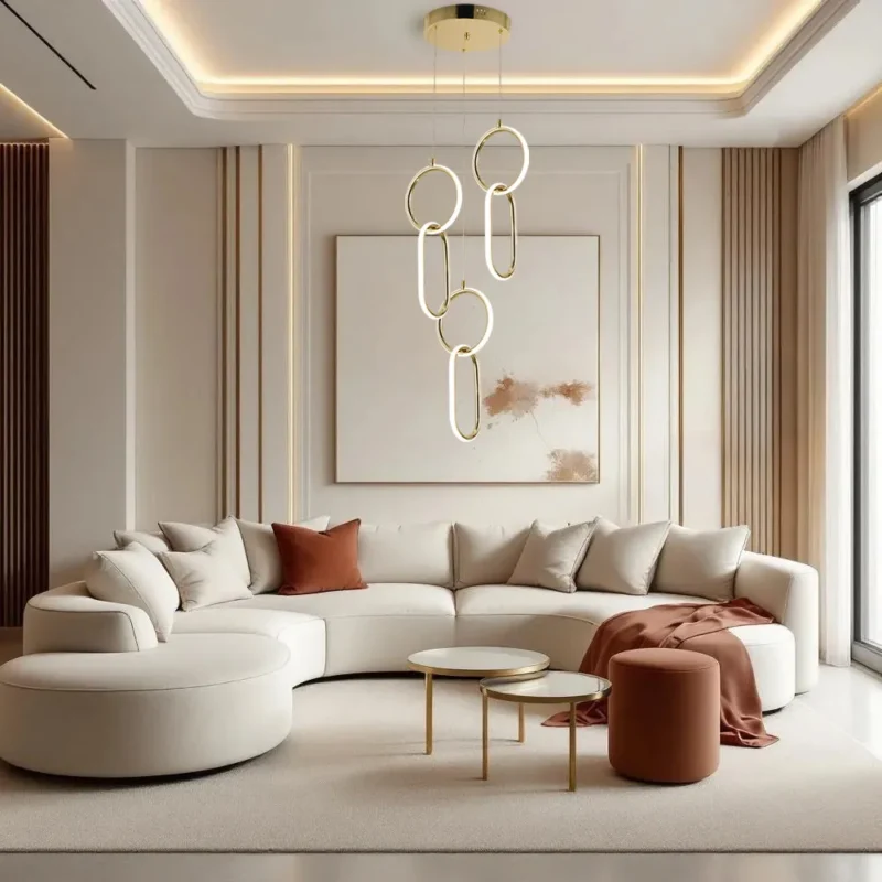 LED ripplamp, kuldne, Monaco