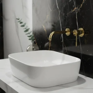 diamond 3 Kuldne süvistatav segisti Diamond, paigalduskarbiga