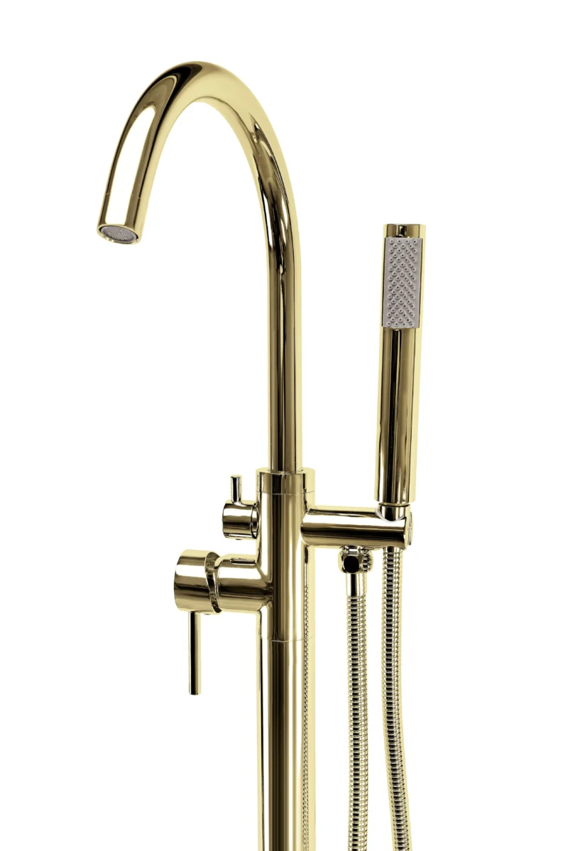 segisti 6 Põrandale paigaldatav vannisegisti, kuldne