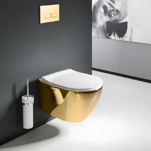 Kuldne seinale kinnitatav WC-pott