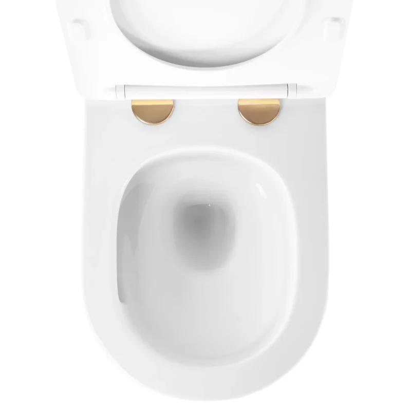 Kuldne seinale kinnitatav WC-pott