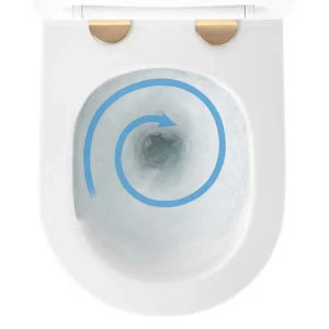 Kuldne seinale kinnitatav WC-pott