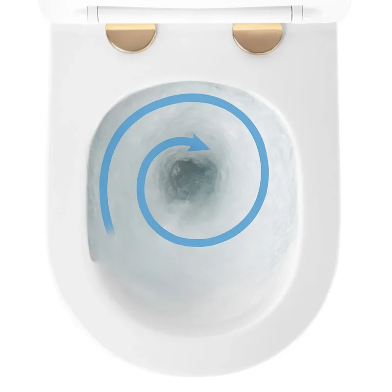 Kuldne seinale kinnitatav WC-pott