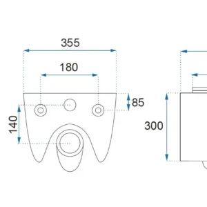 Kuldne seinale kinnitatav WC-pott