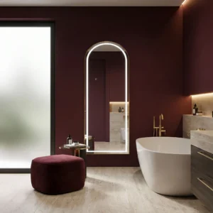 LED-peegel, harjatud kuld