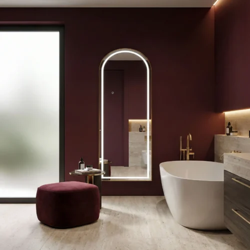 LED-peegel, harjatud kuld