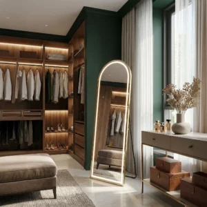 LED-peegel, harjatud kuld