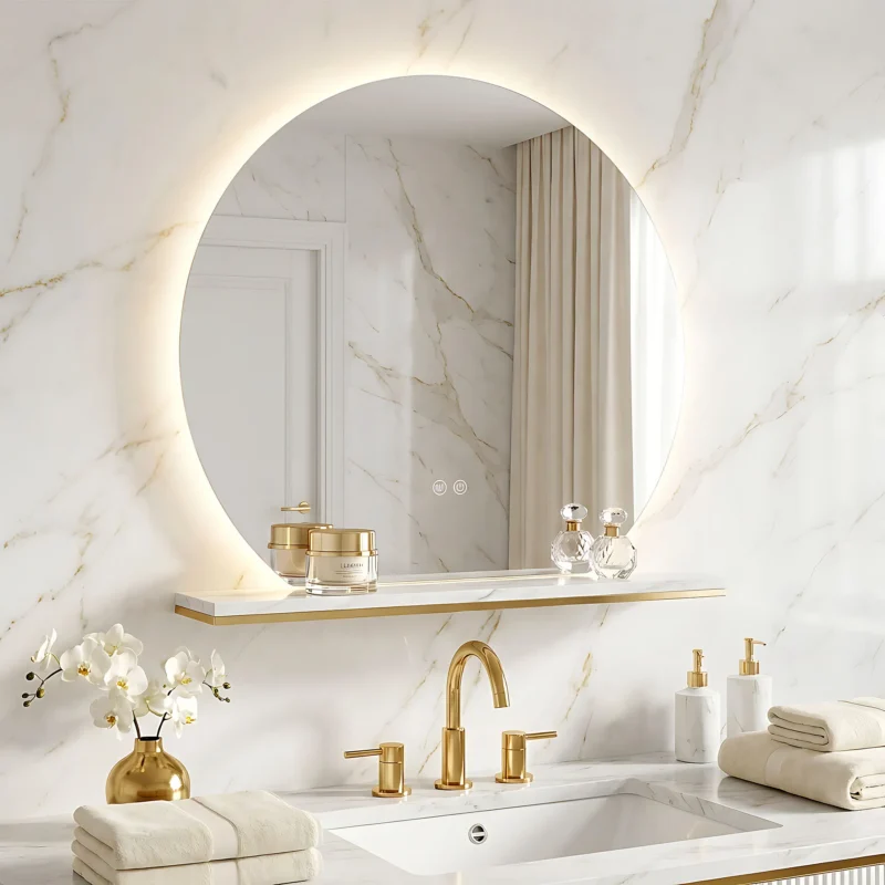 Led peegel, Half, 100cm