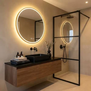 LED KULD 2 Soojendusega kuldne LED peegel, 50cm