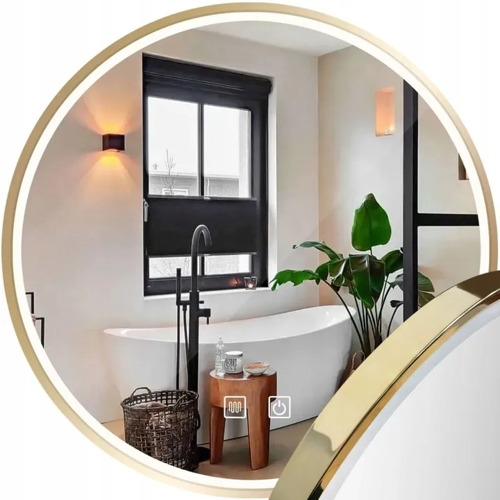 LED KULD Soojendusega kuldne LED peegel, 50cm