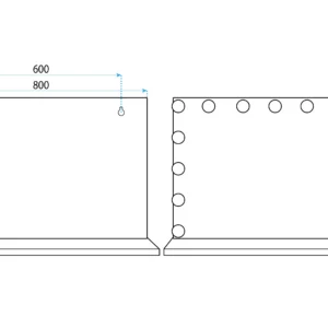 Hollywood LED-valgustusega meigipeegel