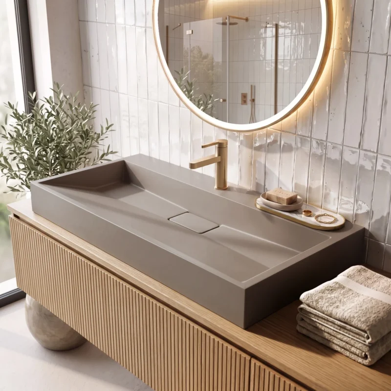 TAUPE  konglomeraat valamu, 100 cm
